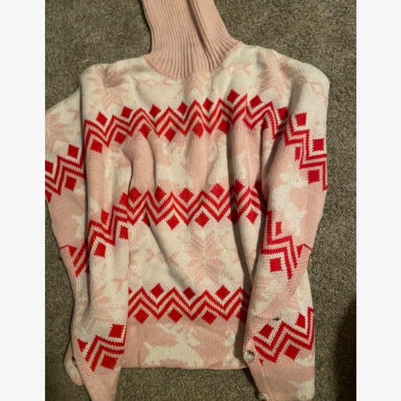 Plus  Christmas Holiday Reindeer Snowflake Print Oversized Sweater - Picture 6 of 6